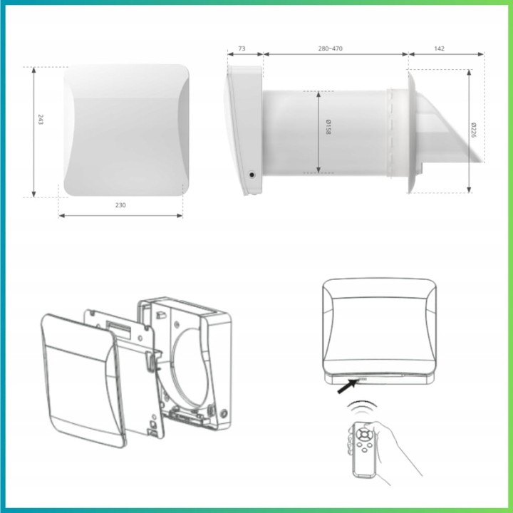 Rekuperator-scienny-kompaktowy-cichy-czujnik-wilgotnosci-aplikacja-PILOT-Klasa-efektywnosci-energetycznej-A
