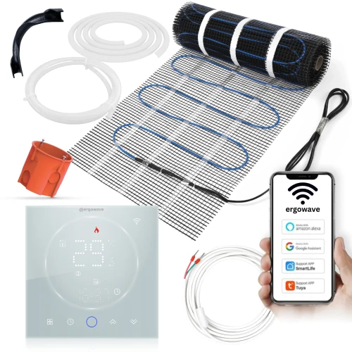 Mata grzewcza pod płytki 160W/m2 z termostatem CLEAR.W.webp